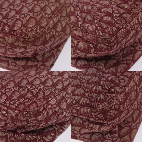 DIOR Trotter Canvas Tote Bag Red Silver - Picture 10 of 12